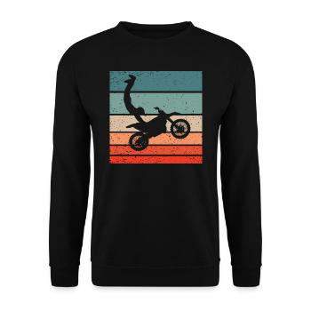 Motocross Seatgrab Retro Style Vintage - Sweat-shirt Unisexe - noir - Devant - Alina (178cm) & Michal (187cm)