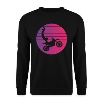 Motocross Seatgrab Retro Style Vintage - Sweat-shirt Unisexe - noir - Devant - Alina (178cm) & Michal (187cm)