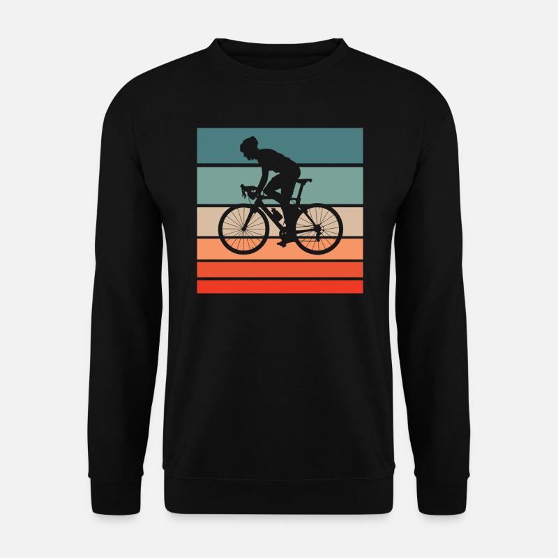 Rennradfahrer Retro Style Vintage - Unisex Pullover - Schwarz