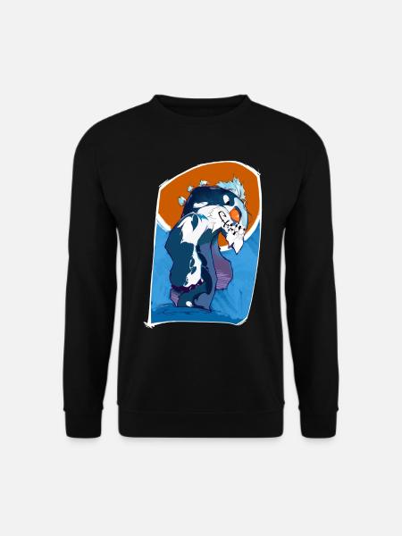 The soda-loving monster - Unisex Sweatshirt - black
