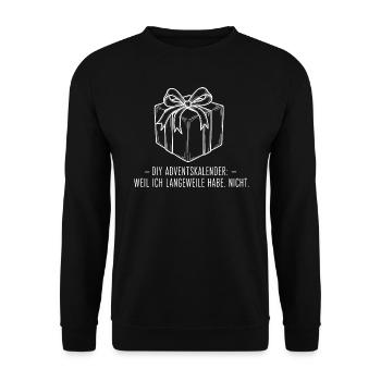 DIY Advent Calendar - Unisex Sweatshirt - black - Front - Alina (178cm) & Michal (187cm)