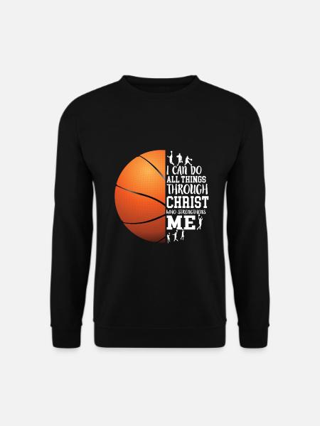 I Can Do All Things Through Christ Basketball - Unisex Pullover - Schwarz