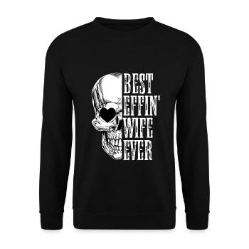 Meilleure femme effin 'jamais Skull Lady - Sweat-shirt Unisexe - noir - Devant - Alina (178cm) & Michal (187cm)