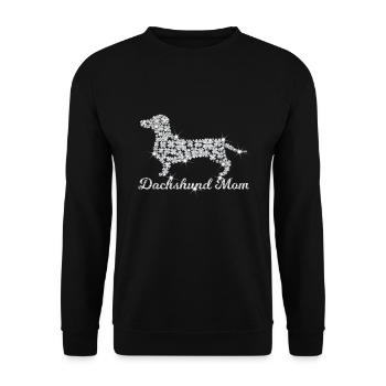 Bling Dachshund Mom - Unisex Sweatshirt - black - Front - Alina (178cm) & Michal (187cm)