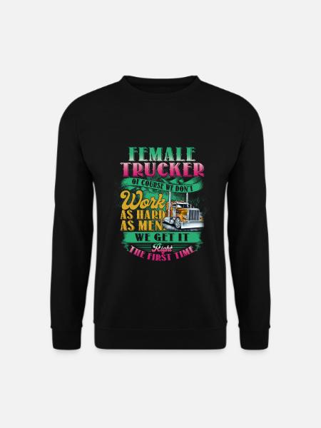 Female trucker - Unisex Sweatshirt - black