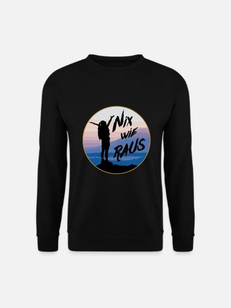 Nix wie Raus Klettern Bergsteigen - Unisex Pullover - Schwarz
