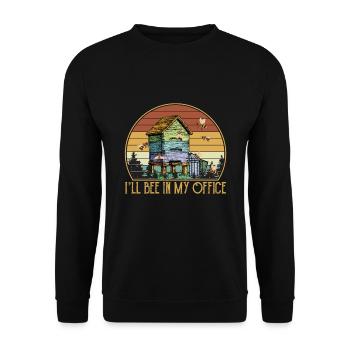 I’ll Bee In My Office Vintage Funny Gift for Bee - Sweat-shirt Unisexe - noir - Devant - Alina (178cm) & Michal (187cm)