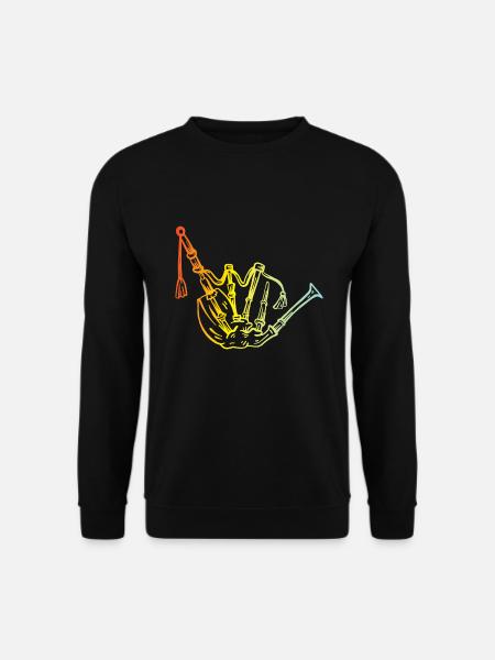 Retro Bagpipe Musiker Vintage - Unisex Pullover - Schwarz