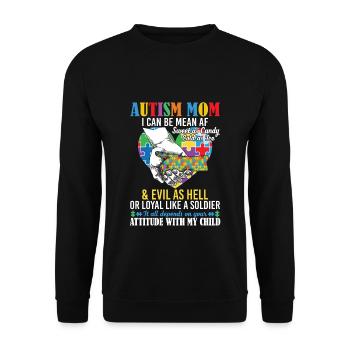 Autism Mom Puzzle Pieces Heart - Sweat-shirt Unisexe - noir - Devant - Alina (178cm) & Michal (187cm)