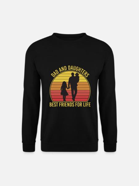 Dad and Daughters Best Friends For Life - Unisex Sweatshirt - black