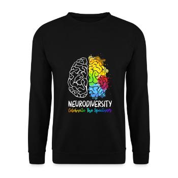 Neurodiversity Celebrate The Spectrum - Unisex Sweatshirt - black - Front - Alina (178cm) & Michal (187cm)