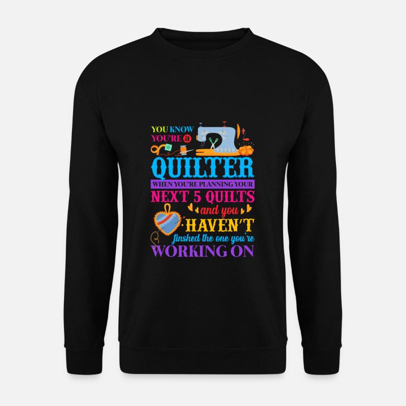 Quilter Sewing Machine - Unisex Sweatshirt - black