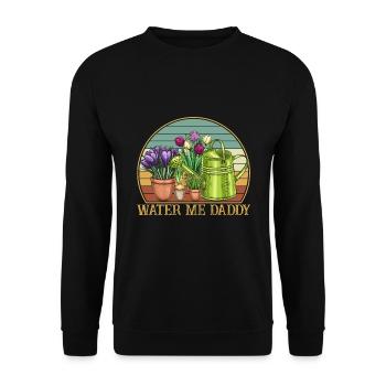 Water Me Daddy Vintage - Unisex Pullover - Schwarz - Vorne - Alina (178cm) & Michal (187cm)