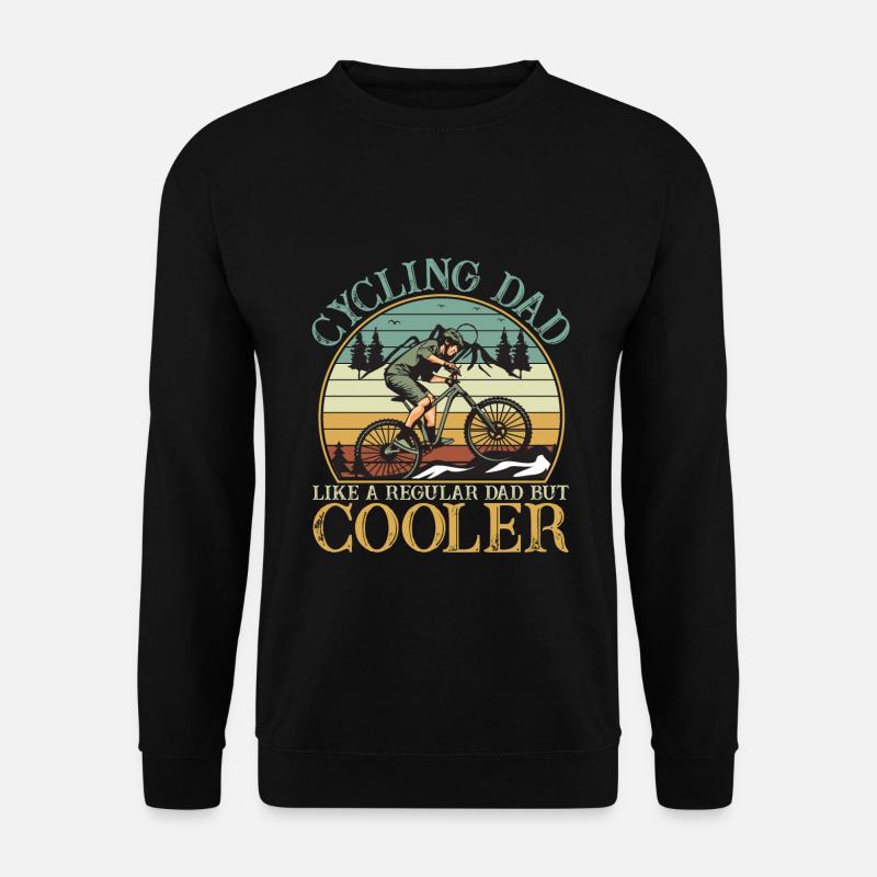 Cycling Dad Regular Dad But Cooler Fathers Day - Unisex Pullover - Schwarz