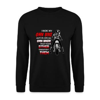 I Do Ride My Own Biker Wife - Unisex Pullover - Schwarz - Vorne - Alina (178cm) & Michal (187cm)