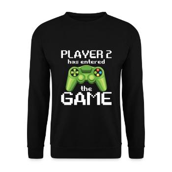 Player 2 Has Entered The Game - Sweat-shirt Unisexe - noir - Devant - Alina (178cm) & Michal (187cm)