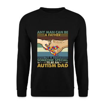 Special Autism Dad Vintage - Unisex Sweatshirt - black - Front - Alina (178cm) & Michal (187cm)