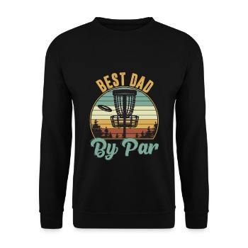 Best Dad By Par Vintage - Unisex Pullover - Schwarz - Vorne - Alina (178cm) & Michal (187cm)