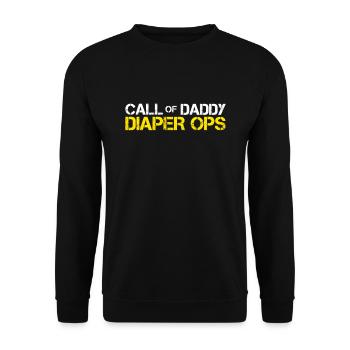 Call Of Daddy Diaper Ops Matching - Unisex Sweatshirt - black - Front - Alina (178cm) & Michal (187cm)