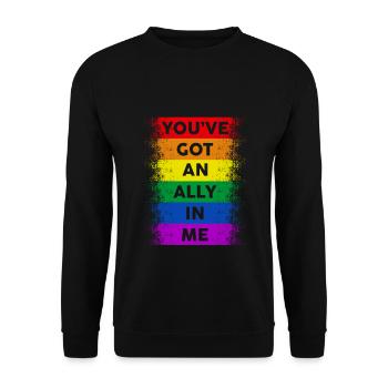 You've Got An Ally In Me LGBT Pride - Unisex Pullover - Schwarz - Vorne - Alina (178cm) & Michal (187cm)