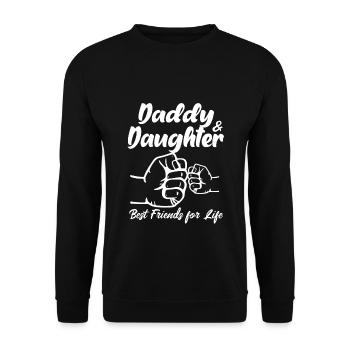 Daddy & Daughter Best Friends For Life Matching - Unisex Pullover - Schwarz - Vorne - Alina (178cm) & Michal (187cm)