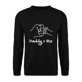 Daddy + Me Fist Bumps - Unisex Sweatshirt - black - Front - Alina (178cm) & Michal (187cm)