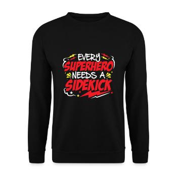 Superhero Dad and Sidekicks Matching - Sweat-shirt Unisexe - noir - Devant - Alina (178cm) & Michal (187cm)