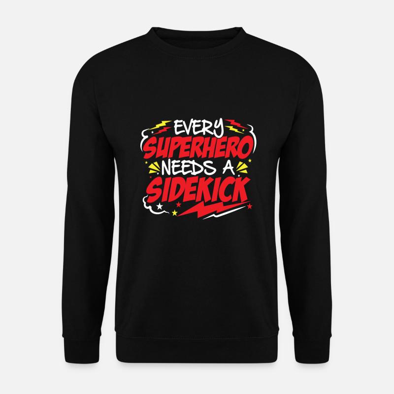 Superhero Dad and Sidekicks Matching - Unisex Sweatshirt - black