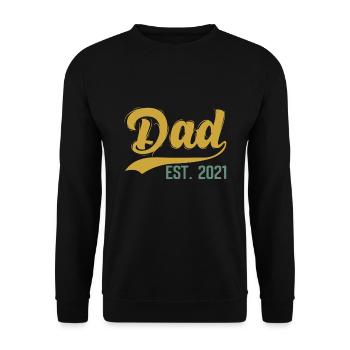 Dad Est 2021 Step Dad Established 2021 - Sweat-shirt Unisexe - noir - Devant - Alina (178cm) & Michal (187cm)