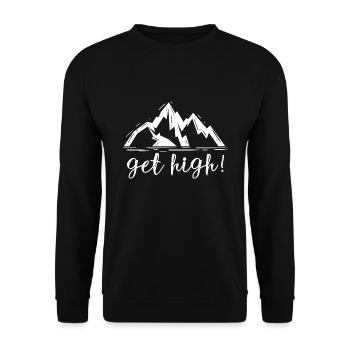 Get High - Unisex Pullover - Schwarz - Vorne - Alina (178cm) & Michal (187cm)