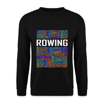 T-shirt Rowing Words - Sweat-shirt Unisexe - noir - Devant - Alina (178cm) & Michal (187cm)
