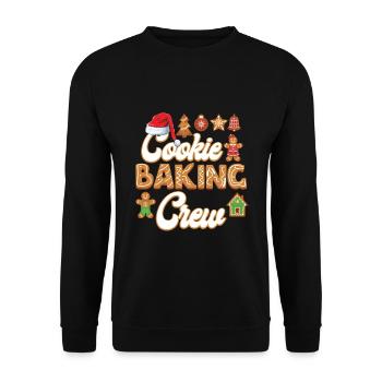 Cookie Baking Crew Cuisson de Noël - Sweat-shirt Unisexe - noir - Devant - Alina (178cm) & Michal (187cm)