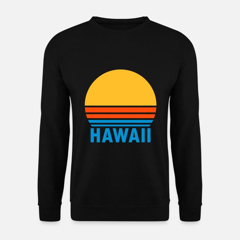 Hawaii (geteilte Sonne) - Unisex Pullover - Schwarz