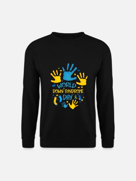 World Down Syndrome Day Hand Print - Unisex Sweatshirt - black