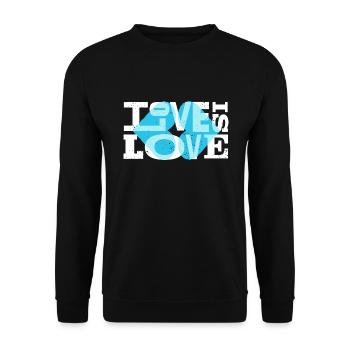 L’amour est l’amour pour les chemises noires - Sweat-shirt Unisexe - noir - Devant - Alina (178cm) & Michal (187cm)