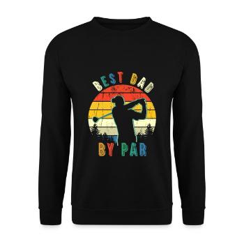 Meilleur papa par Rétro Fête des pères - Sweat-shirt Unisexe - noir - Devant - Alina (178cm) & Michal (187cm)