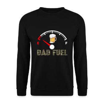 Dad Fuel Beer Dad Fathers Day - Unisex Pullover - Schwarz - Vorne - Alina (178cm) & Michal (187cm)