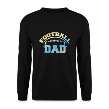 Football Dad Fathers Day - Unisex Pullover - Schwarz - Vorne - Alina (178cm) & Michal (187cm)