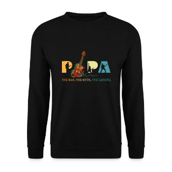 Papa Guitare L’Homme Le Mythe La Légende - Sweat-shirt Unisexe - noir - Devant - Alina (178cm) & Michal (187cm)