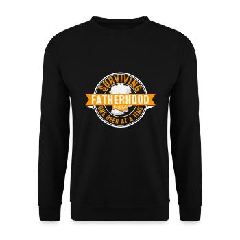 Survivre à la paternité une bière à la fois - Sweat-shirt Unisexe - noir - Devant - Alina (178cm) & Michal (187cm)