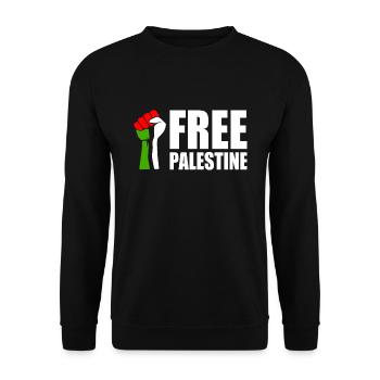 Free palestine - Sweat-shirt Unisexe - noir - Devant - Alina (178cm) & Michal (187cm)