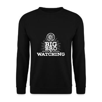 Big Bro is watching - Unisex Pullover - Schwarz - Vorne - Alina (178cm) & Michal (187cm)