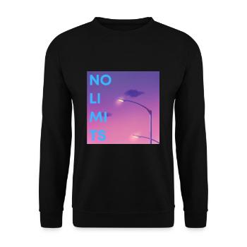 No limits - Unisex Sweatshirt - black - Front - Alina (178cm) & Michal (187cm)