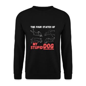 Quatre états de mon chien stupide - Sweat-shirt Unisexe - noir - Devant - Alina (178cm) & Michal (187cm)