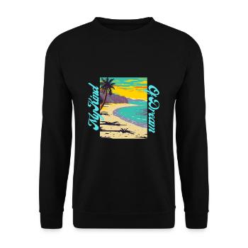 My Kind of Dream - Beach - Unisex Sweatshirt - black - Front - Alina (178cm) & Michal (187cm)