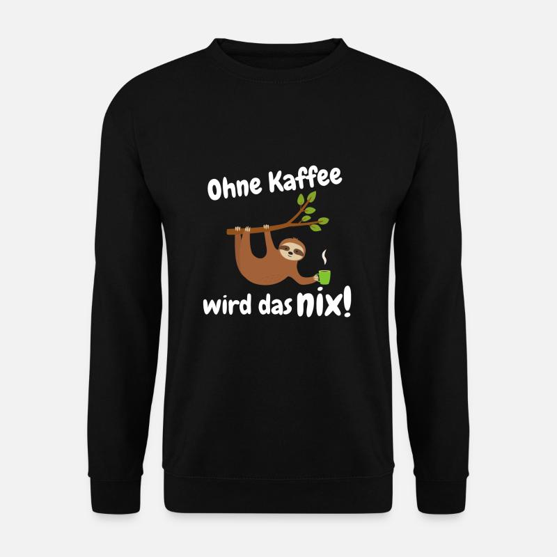 ohne kaffee wird das nix - Unisex Pullover - Schwarz