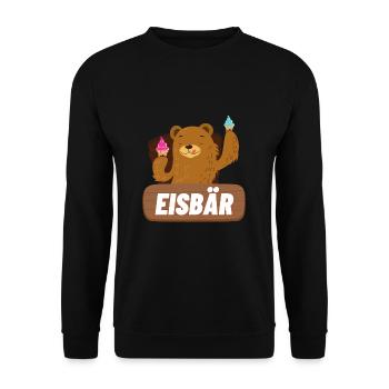 Eisbär - Unisex Pullover - Schwarz - Vorne - Alina (178cm) & Michal (187cm)