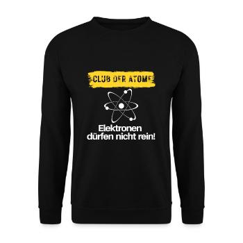 Club der Atome - Unisex Pullover - Schwarz - Vorne - Alina (178cm) & Michal (187cm)