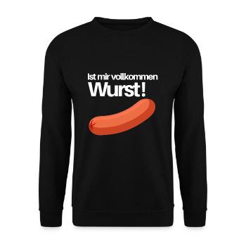 ist mir wurst - Unisex Pullover - Schwarz - Vorne - Alina (178cm) & Michal (187cm)