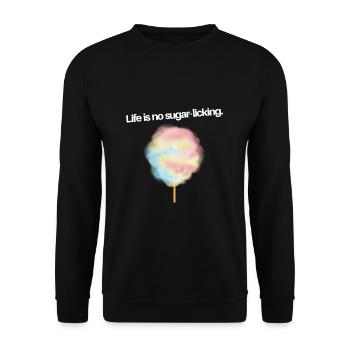 La vie n’est pas un sucre - Sweat-shirt Unisexe - noir - Devant - Alina (178cm) & Michal (187cm)